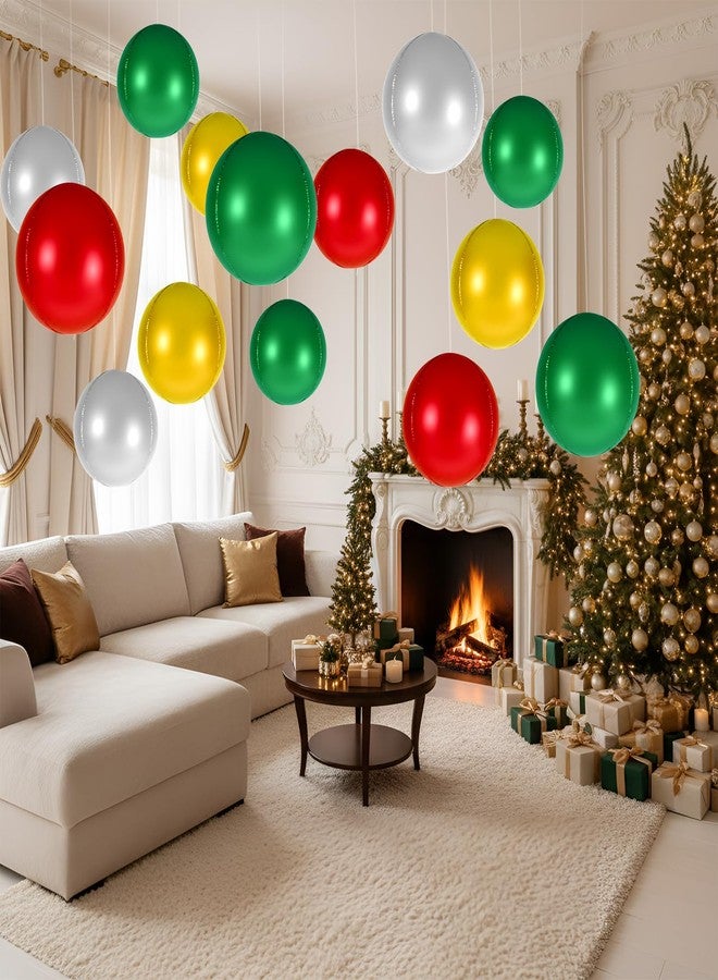 مجموعة زينة عيد الميلاد من سيمجوينج، 24 قطعة، كرات عيد الميلاد العملاقة مقاس 18 بوصة، زينة عيد الميلاد الكبيرة القابلة للنفخ، زينة معلقة على شكل كرات عيد الميلاد كبيرة الحجم لتزيين شجرة عيد الميلاد في الأماكن الخارجية والداخلية، وحفلات الأشجار، والحدائق (لون منعش). - Image 2